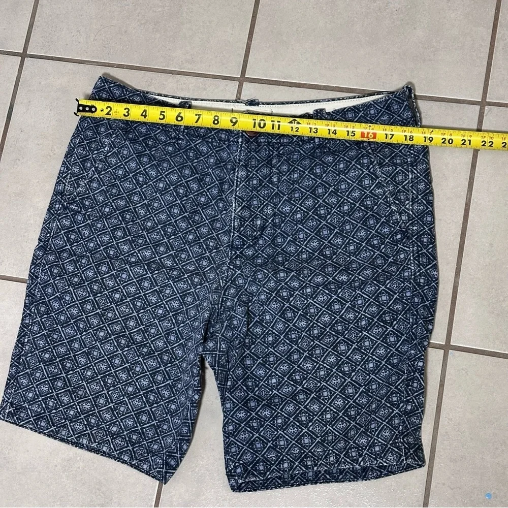 Hollister Men Blue Print Chino Casual Shorts Size‎ 34